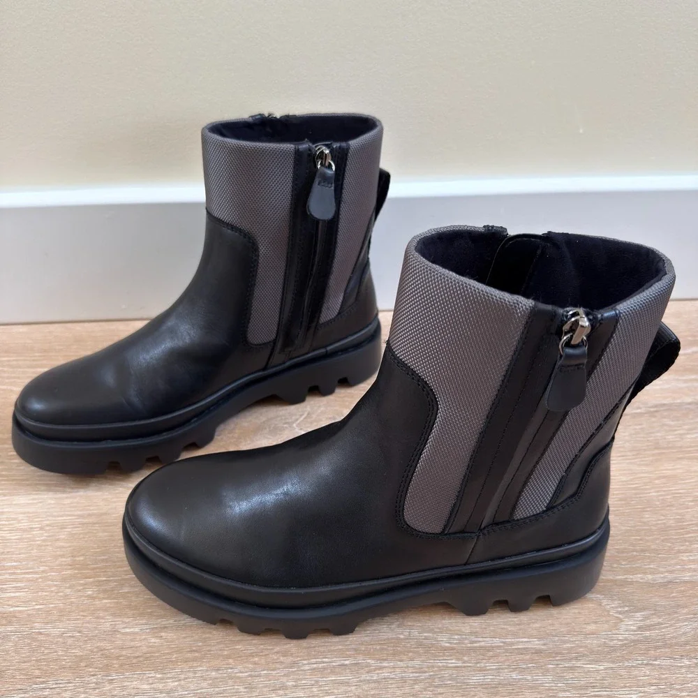 Vince‎ Camuto Women's VC-Kaskona Black/Kale Leather Ankle Bootie US 8.5M